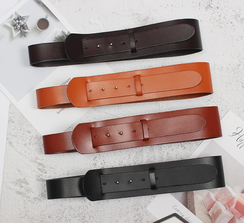 

[EAM] Pu Leather Black Irregular Split Joint Long Belt Personality Women New Fashion Tide All-match Spring Autumn 2021 1Z055