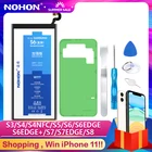NOHON аккумулятор для Samsung Galaxy S5 S6 S7 S8 S3 S4 NFC S7 S6 Edge Plus G950F G930F G900F G925F G935F i9300 i9500 Bateria