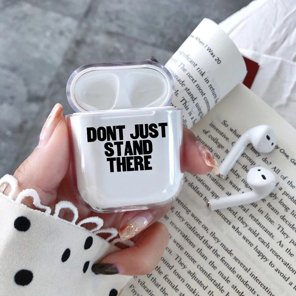 Мотивационный черный портативный чехол с надписью Airpods позитивный модный