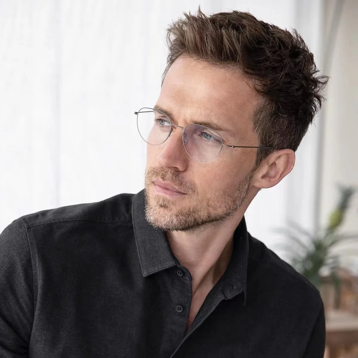 Denmark Brand Pure Titanium Glasses Frame Men Round Screwless Ultralight Prescription Eyeglasses Women Optical Eyewear Oculos De