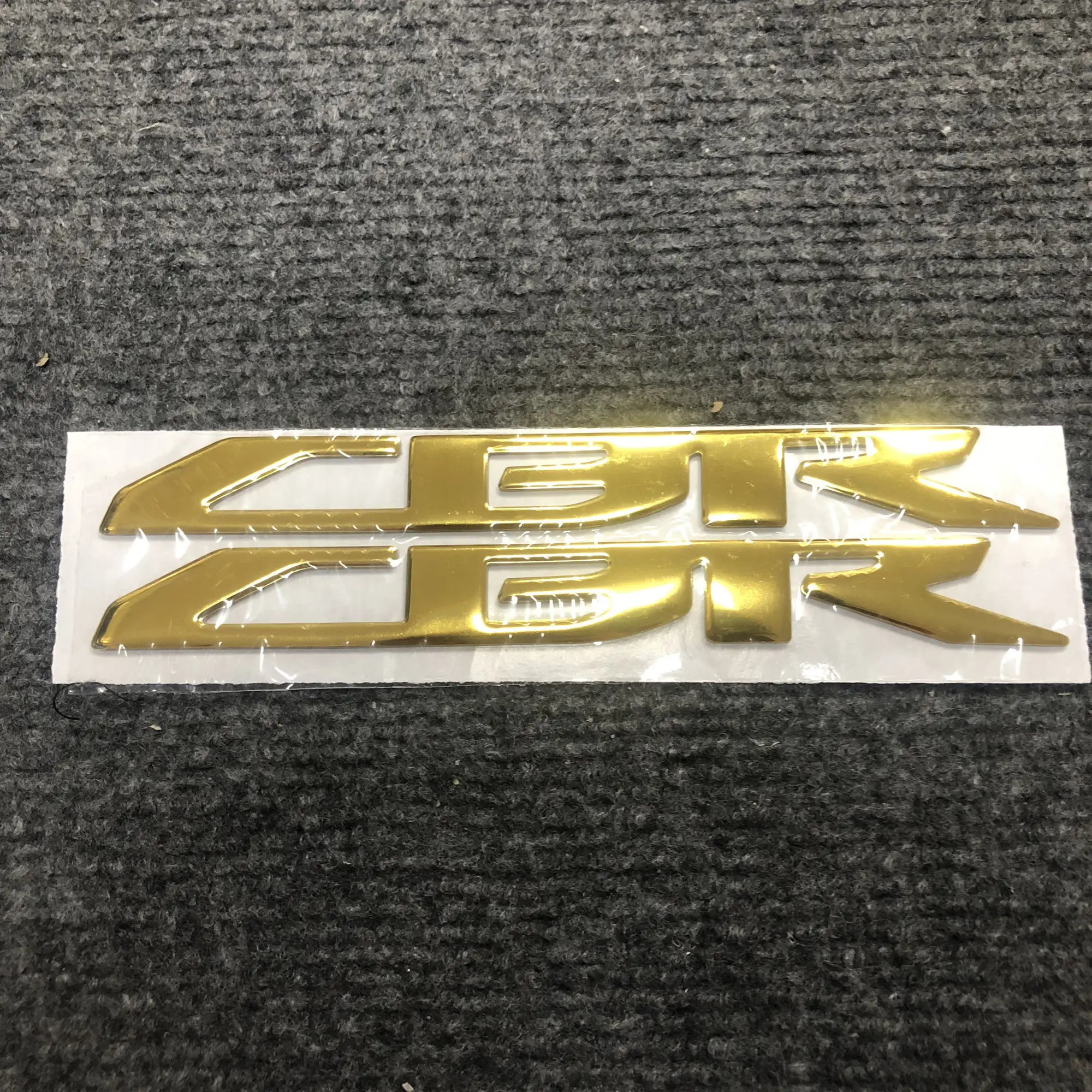 Золотой 2шт 3D значок для поднятия Эмблема Наклейка для Honda CBR 300 600 1000 RR гоночный мотоцикл топливный газовый бак наклейка s Мягкий Логотип этикетка - Цвет: Золотой
