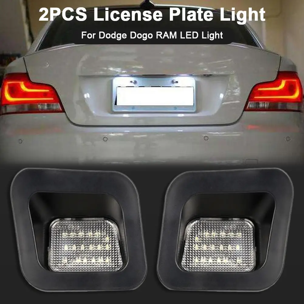 

2PCS License Plate Light Led Number Plate Holder Lamp For 2003-2018 Dodge RAM 1500 2500 3500 LED Light Pickup Modification Light