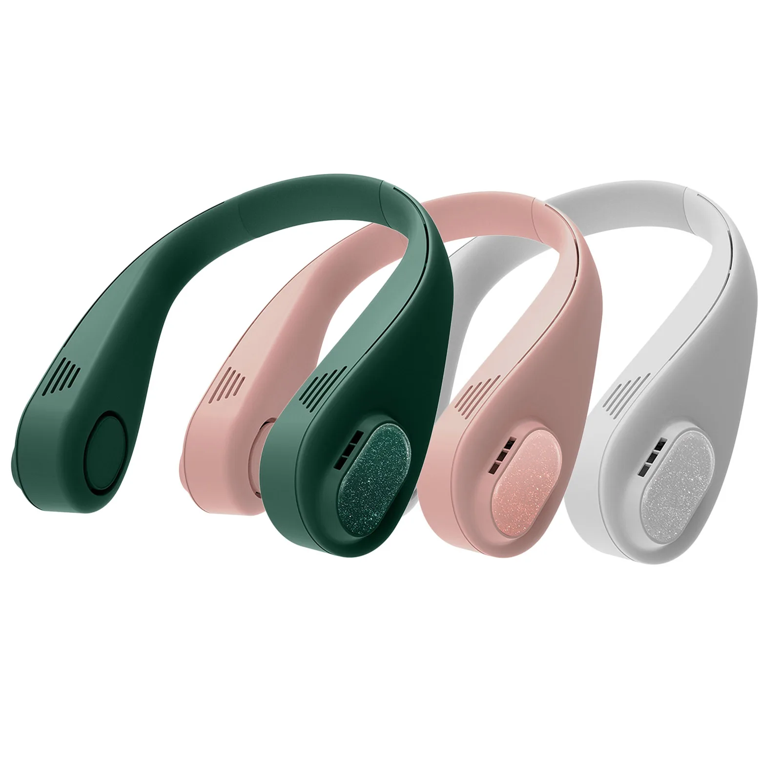 

Portable Mini Rechargeable Wearable Neck-hanging Double Fan High Quality with 3 Speeds Adjustable for Exercising