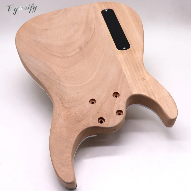 

8 string electric guitar body okoume wood body tree burl top guitar barrel natural color guitarra parts