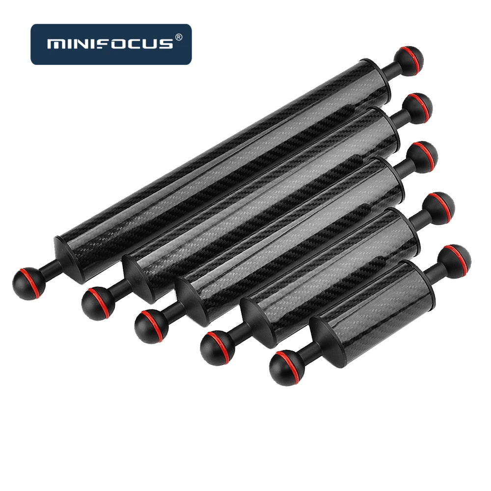 Subaquático para Mergulho Fibra de Carbono Caixa de Luz de Vídeo Flutuação de Flutuação Montagem de Bola Braço Flutuante – Estroboscópio Peças 2 x D40mm
