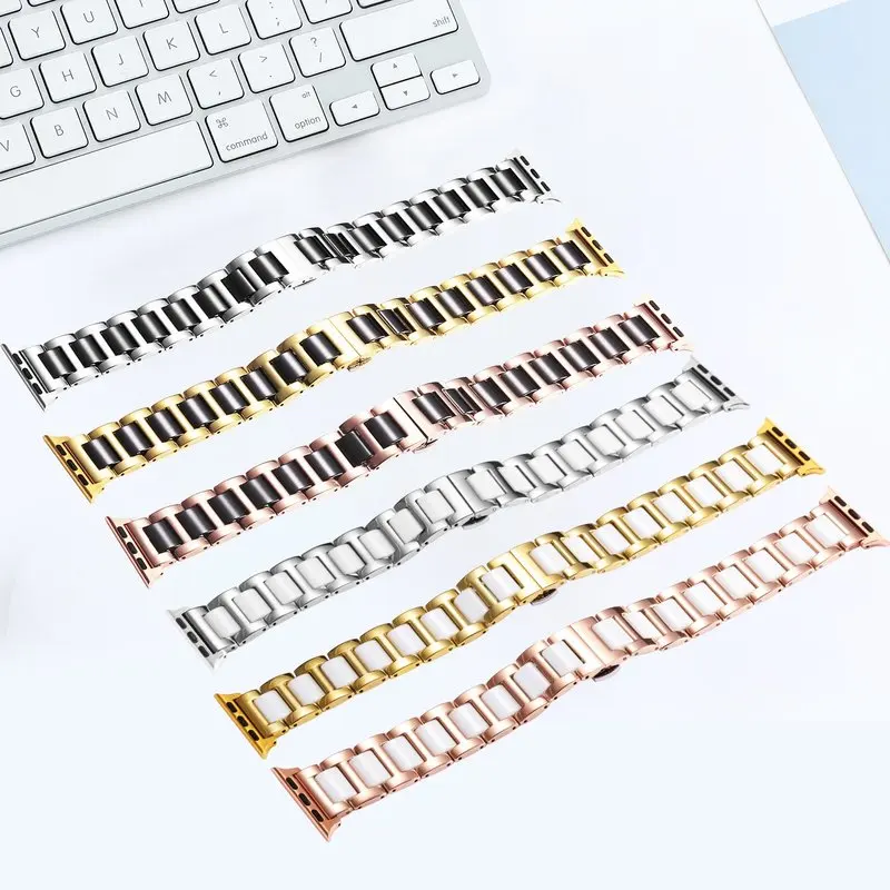 Браслет керамический для Apple Watch Series 5 44 мм 40 роскошный звеньевой браслет из