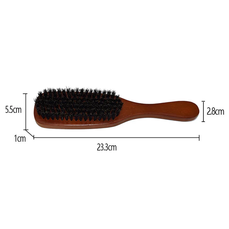 

Solid Wood 100% Boar Shaving Brush Beard Massage Black Boar Bristle Hair Brush Curved Wooden Men Beard Mustache Brushes