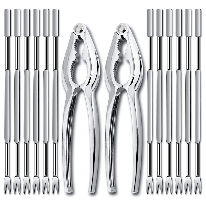 

Набор крекеров и крекеров для омаров, инструменты для крекеров для ног крабов, крекеры из нержавеющей стали для морепродуктов и вилки, креке...