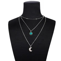 exquisite jewelry multilayer retro inlaid gemstone necklaces necklace for women gift