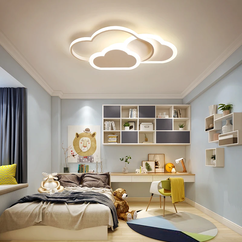 Lámpara de techo Led para habitación de niños, dormitorio, estudio, guardería, moderna, creativa, regulable, nube, accesorio de iluminación tipo araña