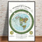 Плакат и принты 1892, плоская карта земли, Карта мира, современная живопись, художественные настенные картины для гостиной, домашняя коллекция, Декор