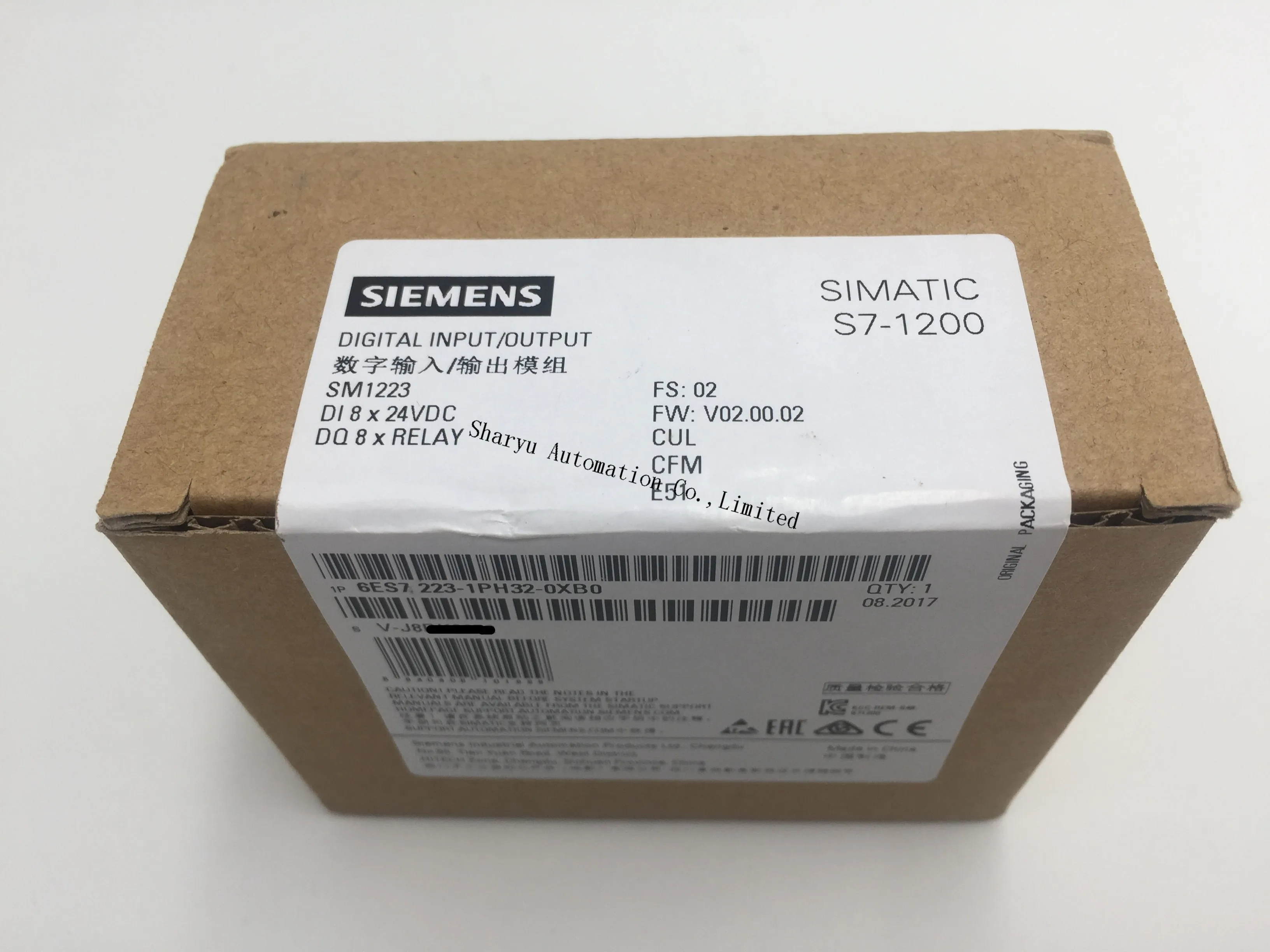 Оригинальный Новый цифровой модуль SIMATIC S7-1200 6es723-1ph32-0xb0 Siem I/O SM1223 8DI/8 DO 24VDC реле 2A |