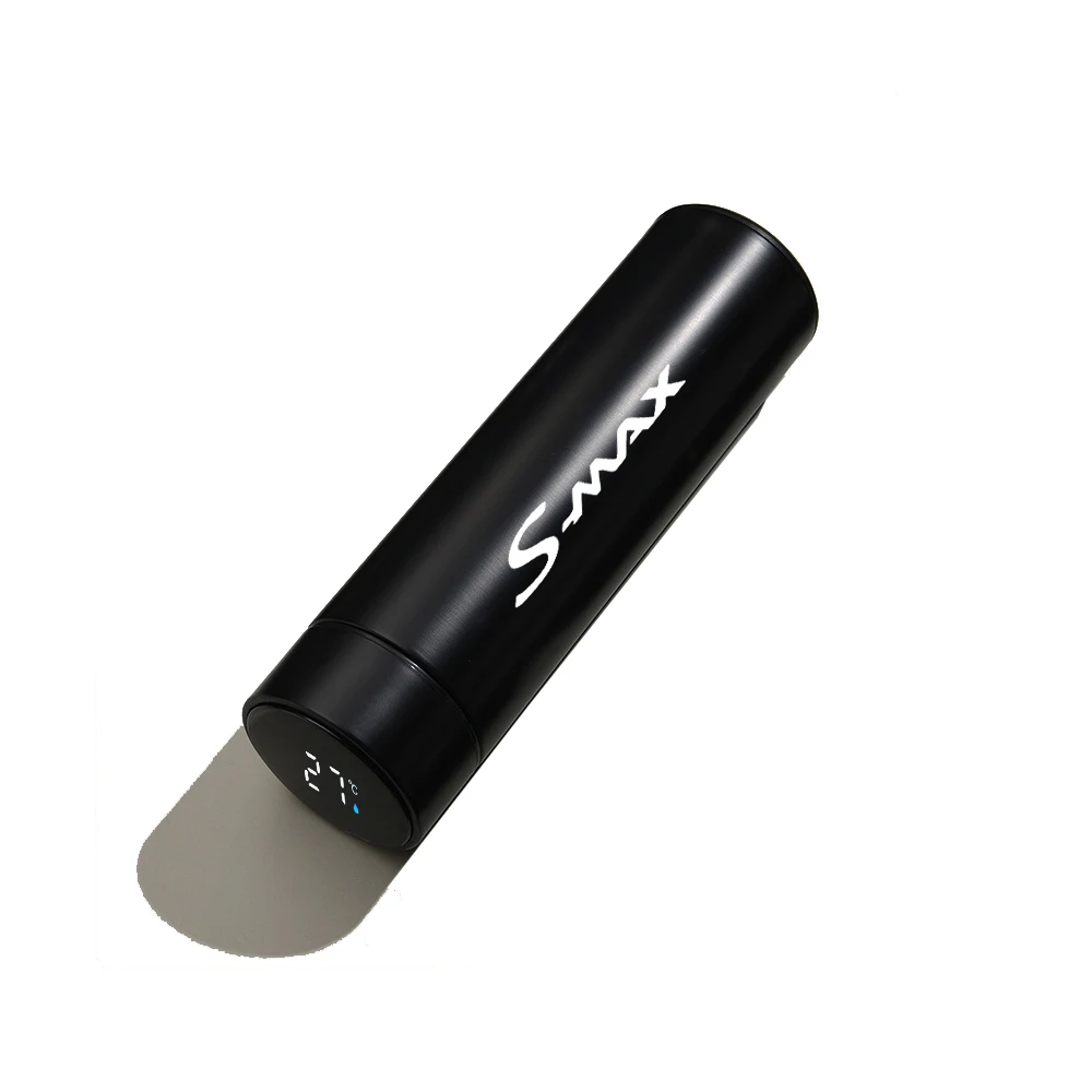 

Автомобильная Изолированная кружка из нержавеющей стали объемом 500 мл с дисплеем температуры, интеллектуальный термос для Ford Smax