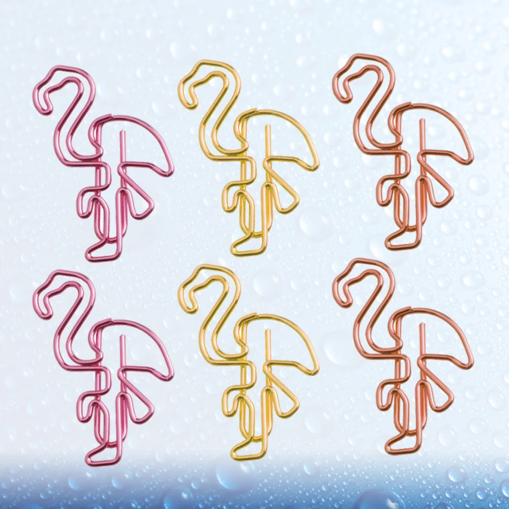 

30PCS Office Stationery Practical Creative Metal Shape Paper Document Clip Mixed Color