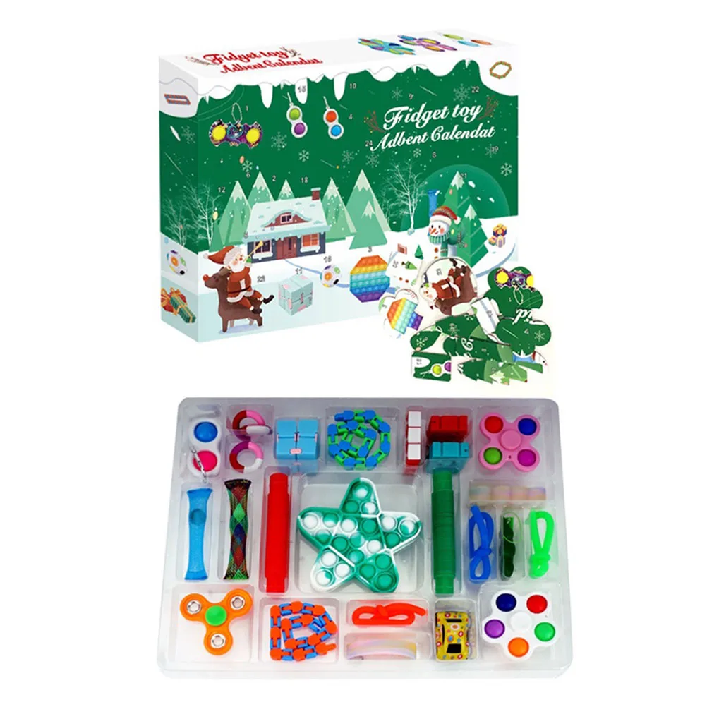 Фиджет-игрушка с обратным отсчетом на 24 дня календарь календарем набор
