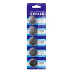 5 шт. CR2430 3 в Кнопочная батарея DL2430 BR2430 ECR2430 KL2430 EE6229 часы игрушка наушники электронные литиевые монетные батареи