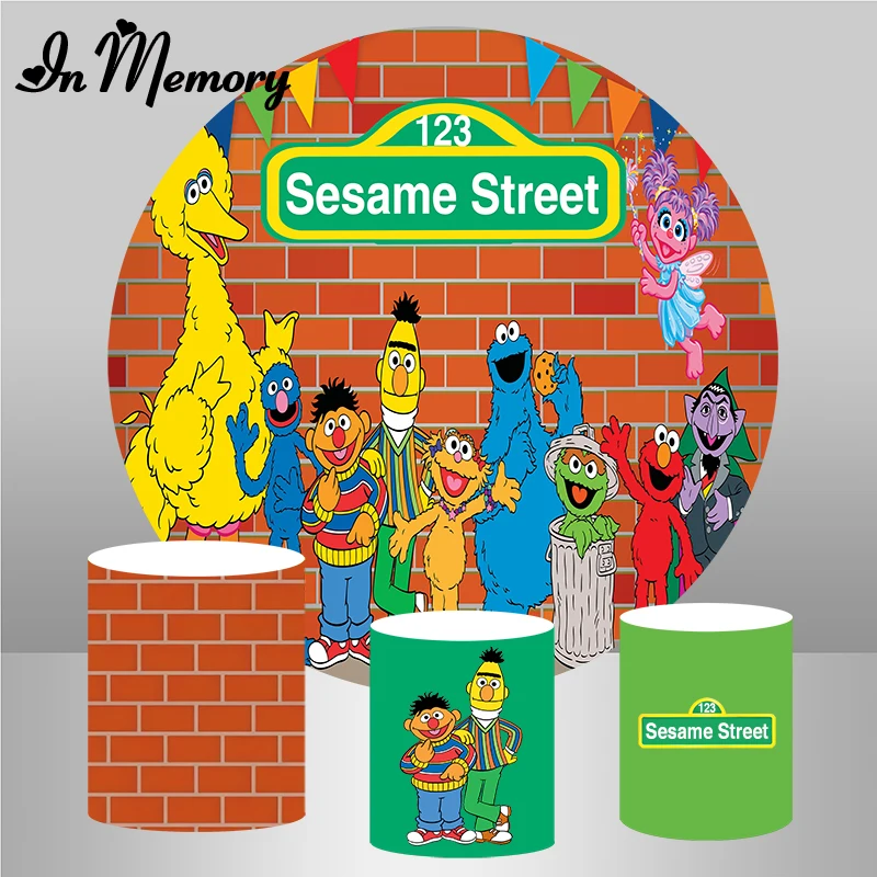 InMemory кирпичная стена Elmo мировой магазин Улица Сезам День Рождения Вечеринка