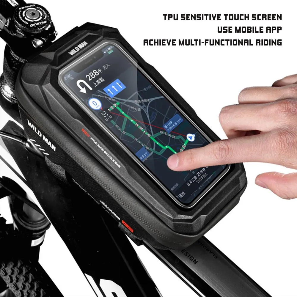wtuvive water proof bicycle bag frame front tube mtb bicycle bag 6 6 inch phone case touch screen bicycle bag bike accessories free global shipping