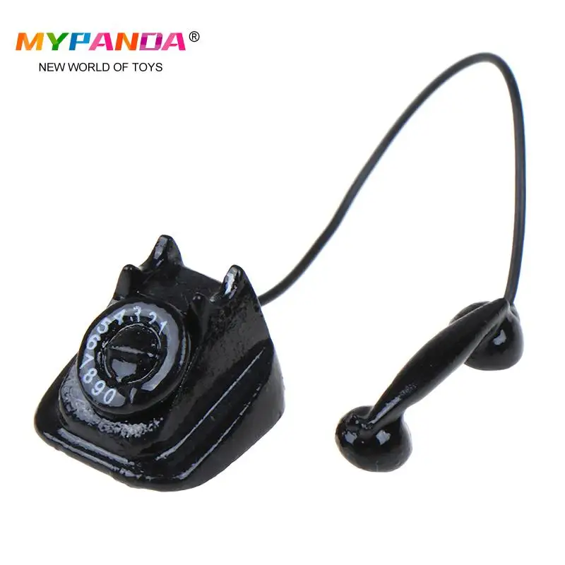 1pc 112 dollhouse miniature telephone ipad， retro phone，gramophone wall mount phone doll house furniture toys free global shipping