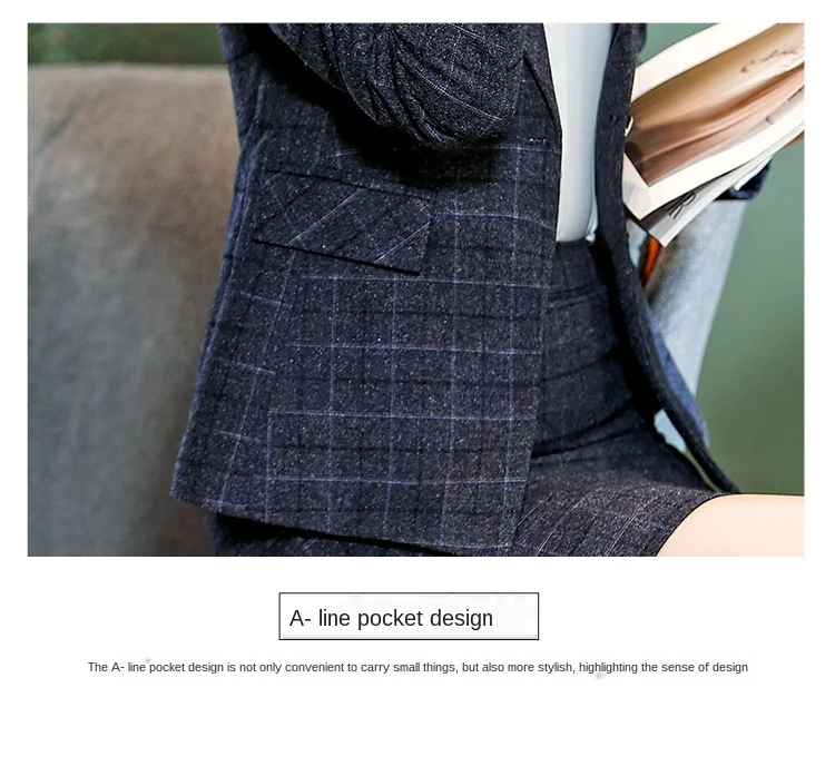 

High-quality New Professional Wear Women's Suits Temperament Business Manager Fashion Plaid Suit Skirt Ladies Work Clothes