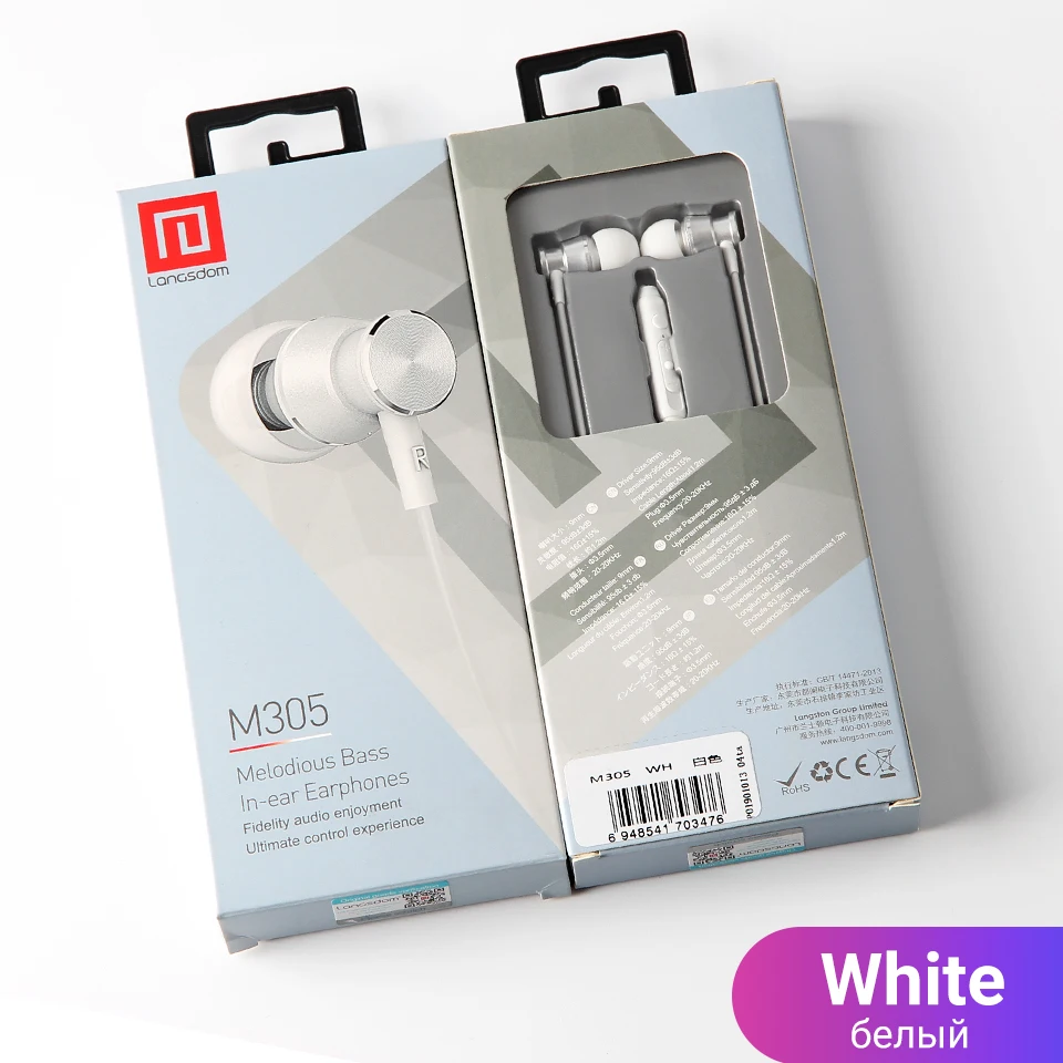 Langsdom M305 Hifi наушники для телефона, бас металлические наушники-вкладыши, стерео наушники с микрофоном для iphone Xiaomi