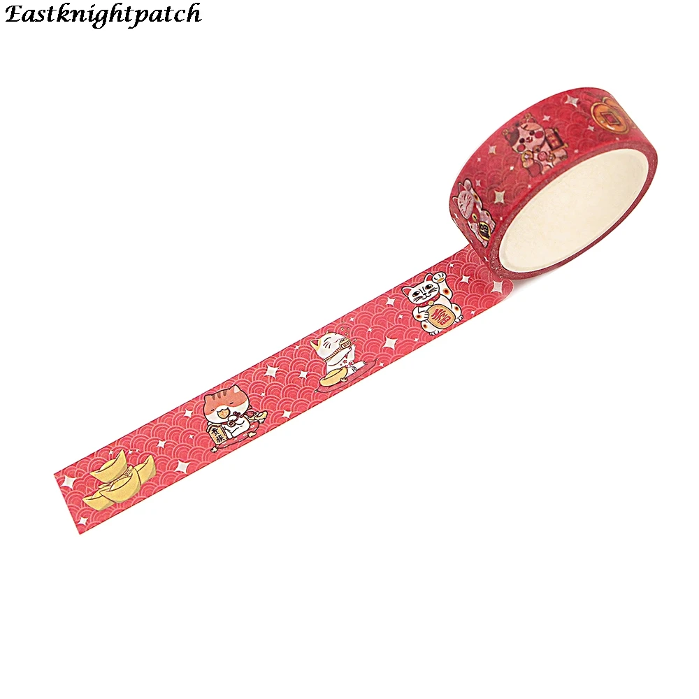 

E2268 мультфильм Кот животные васи лента бумага DIY планировщик Маскировочная лента клейкая фотобумага