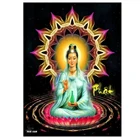 Гуаньинь религиозные подарочные Алмазная вышивка крестиком на рисунке, портрет из мозаики полная Алмазная вышивка круглые стразы Будды лотоса A2112