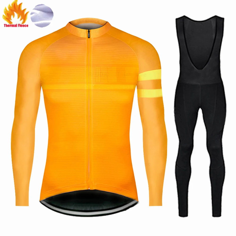 

2022 Mens Winter Keep Warm Cycling Jersey Set Plus Velvet MTB Bicycle Outdoors Sport Clothes Racing Bike Clothing Ropa Ciclismo