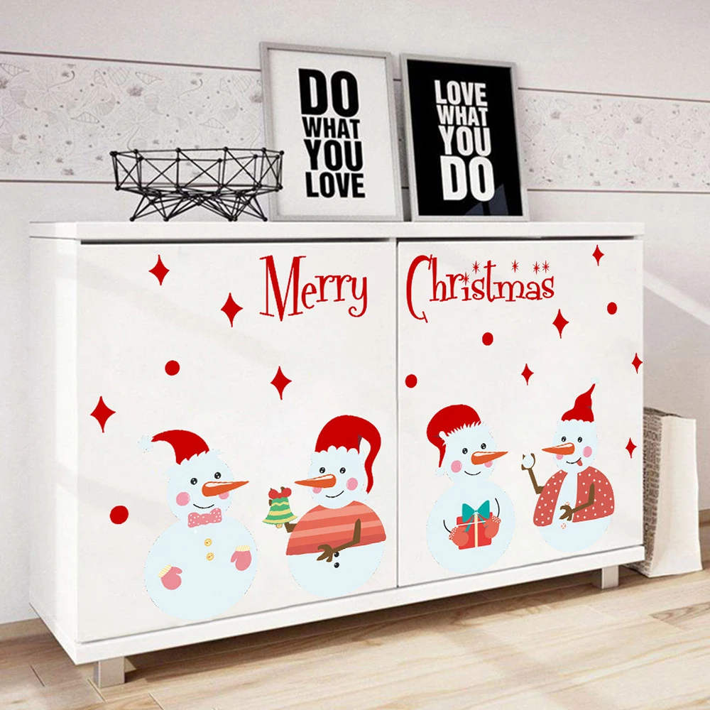 Рождественский фон для окна дивана украшение магазина настенные наклейки