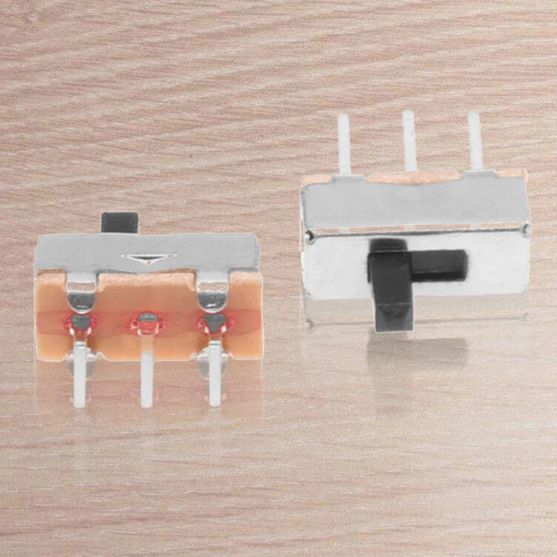 50 Pcs SS12D00G3 2 Position SPDT 1P2T 3 Pin PCB Panel Mini Vertical Slide Switch | Обустройство дома