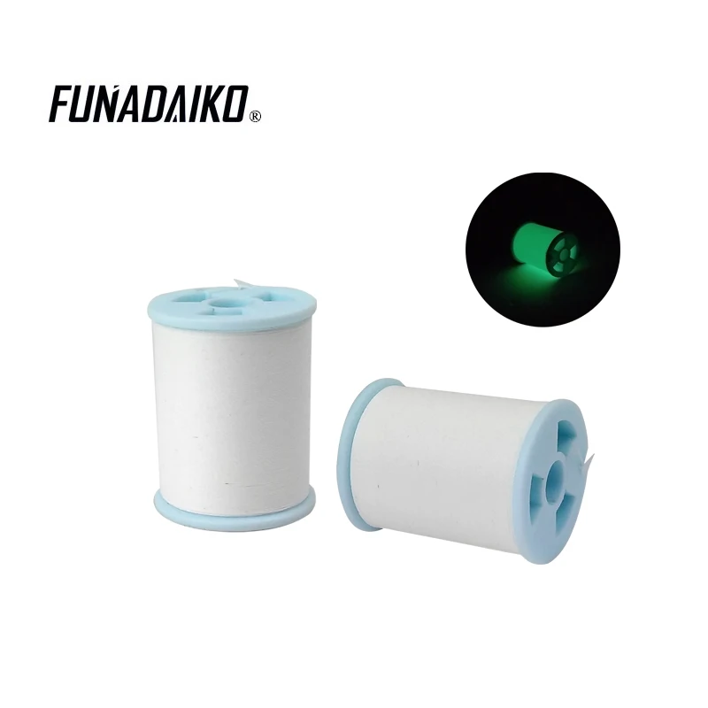 glow white FUNADAIKO 100 м крючок Пряжа леска Направляющая линия медленный джиг DIY вспомогательная линия - Цвет: glow white