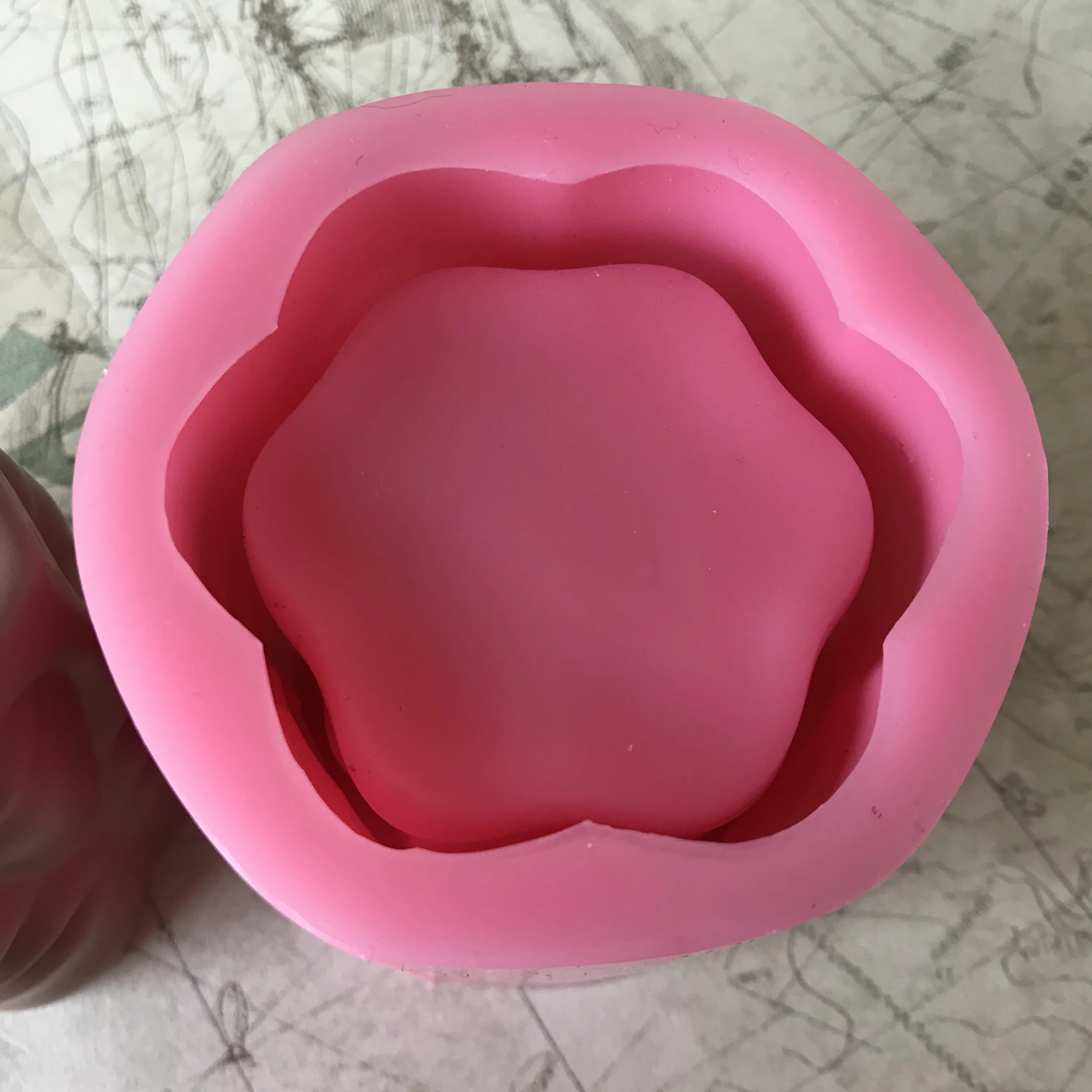 Сделай Сам глина цемент силиконовый Плантатор плесень 6 сторон 3D лицо бетон