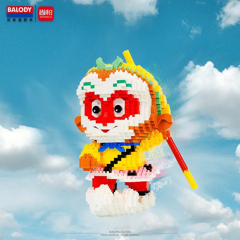 

Micro Building Blocks Splicing Adult Puzzle Toy Monkey King Tiny Diamond Building Blocks Ornaments kids toys