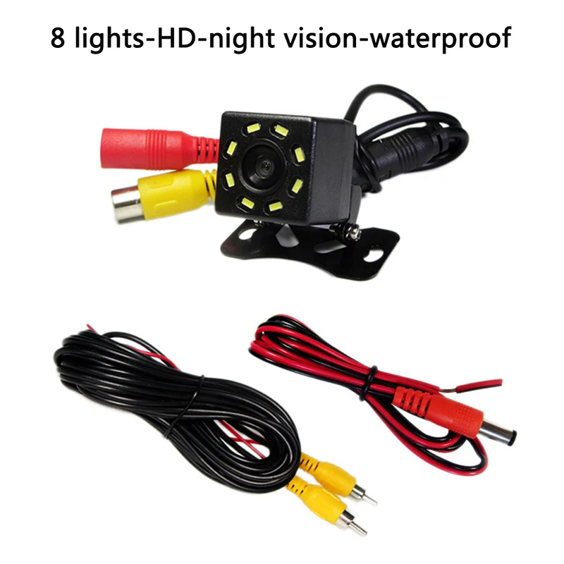 HD Night Vision Car Camera Rear View 8 LED Lights For 12V Cars 720P Resolution | Электроника