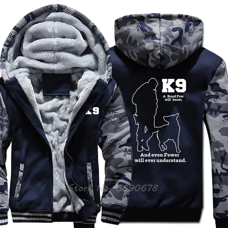 Толстовка K9 мужская с капюшоном модная Утепленная зимняя кофта принтом в стиле