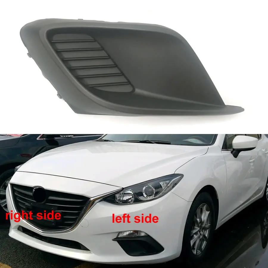 

For Mazda Axela 2014 2015 2016 Low Configuration Front Bumper Grille Fog Lights Box Frame Fog Light Cover Fog Lamp Shell