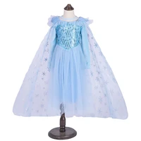 children girls dress cosplay costumes cosplay halloween clothing girls princess dresses with cloak performance clothes for kids