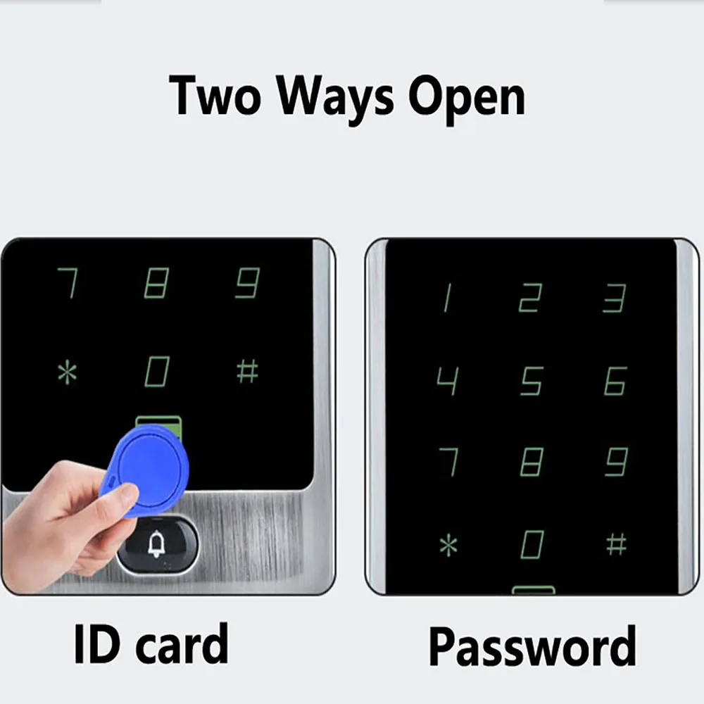 8000 пользователей RFID автономный сенсорный металлический контроль доступа 125 кГц ID