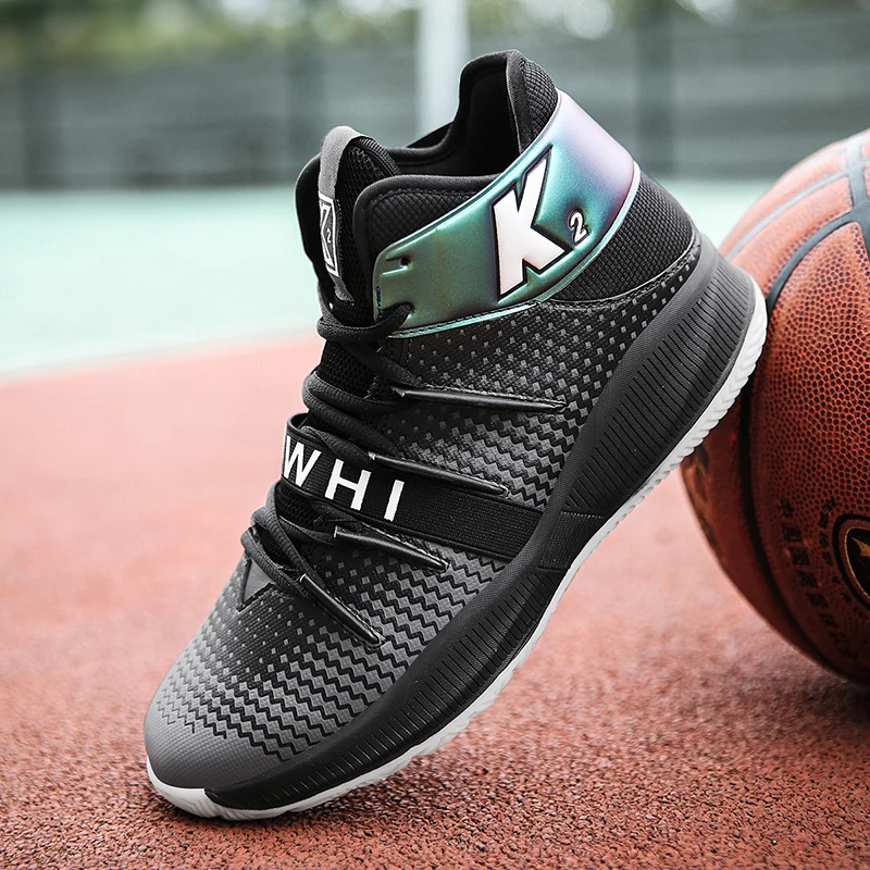 

2020 New High-top Basketball Shoes Men's Cushioning Light Basketball Sneakers Male Breathable Outdoor Sports Shoes