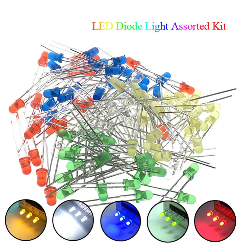 3 мм 5 розовый 100 шт. светодиодный Круглый синий быстрый/медленный RGB мигающий