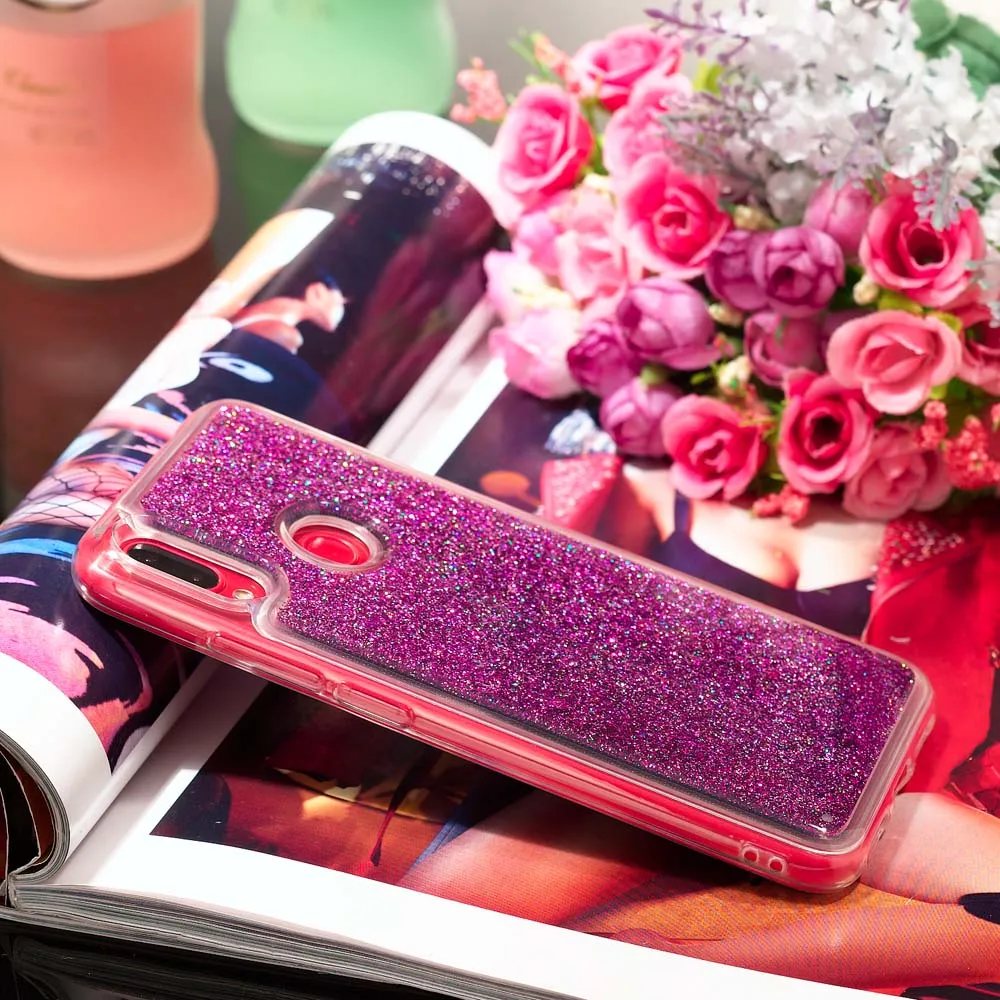 Блестящий Мягкий чехол для Xiaomi Redmi Note 7 6 Pro, милые плавающие блестки, полное покрытие, Xao mi xiomi Red mi Note7 Note6 Pro 6Pro