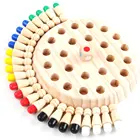 Детская деревянная палочка для запоминания, шахматная игра, веселая настольная игра, развивающая цветная игрушка для познавательных способностей