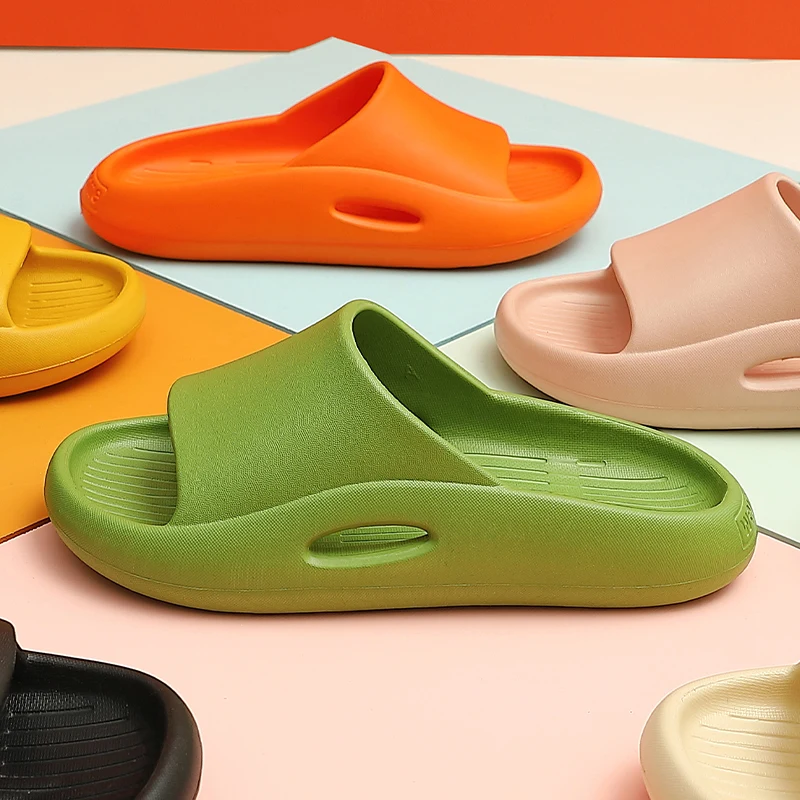 

Women Thick Platform Slippers Summer Beach Eva Soft Sole Slide Sandals Leisure Men Ladies Indoor Bathroom Anti-slip Shoes