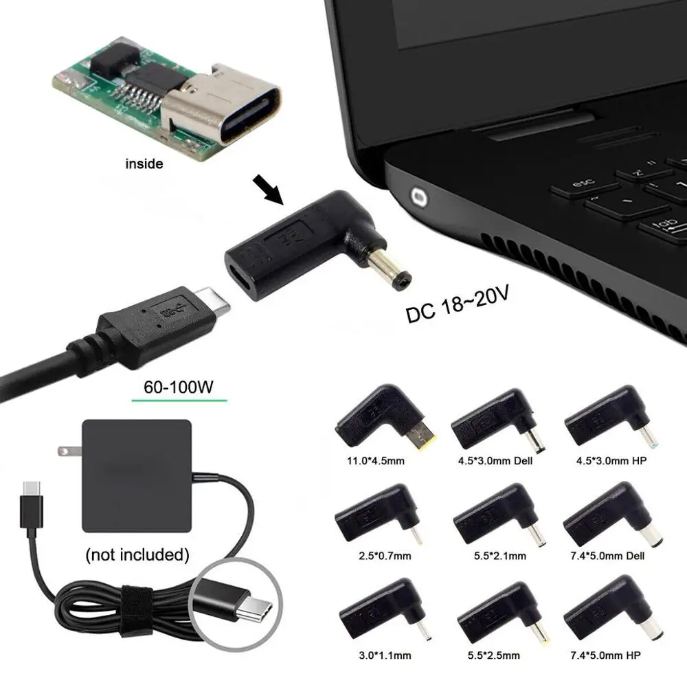 BAAQII USB 3 1 Type C USB-C в DC адаптер PD эмулятор триггера для Lenovo HP DELL удобное использование