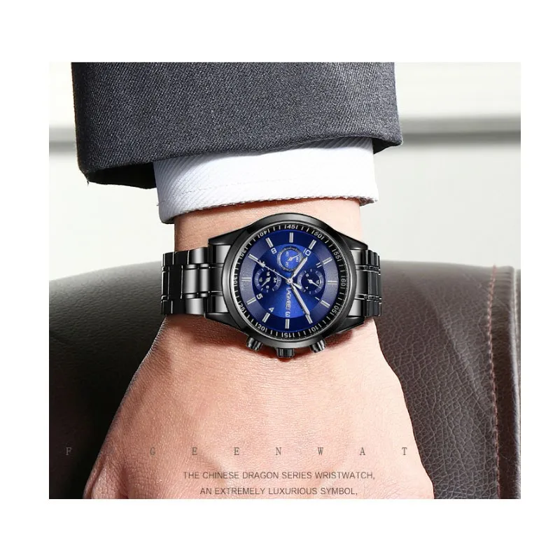 

2020 NEW Luxury Men Watches Waterproof Ultra Thin Stainless Steel Wristwatch Men's Chronograph Casual Quartz Watch