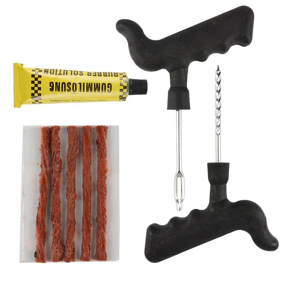 

Car Tire Repair Tool Tire Repair Kit Studding Tool Set Auto Bike Tubeless Tire Repair Puncture Plug Garage Car Accessories