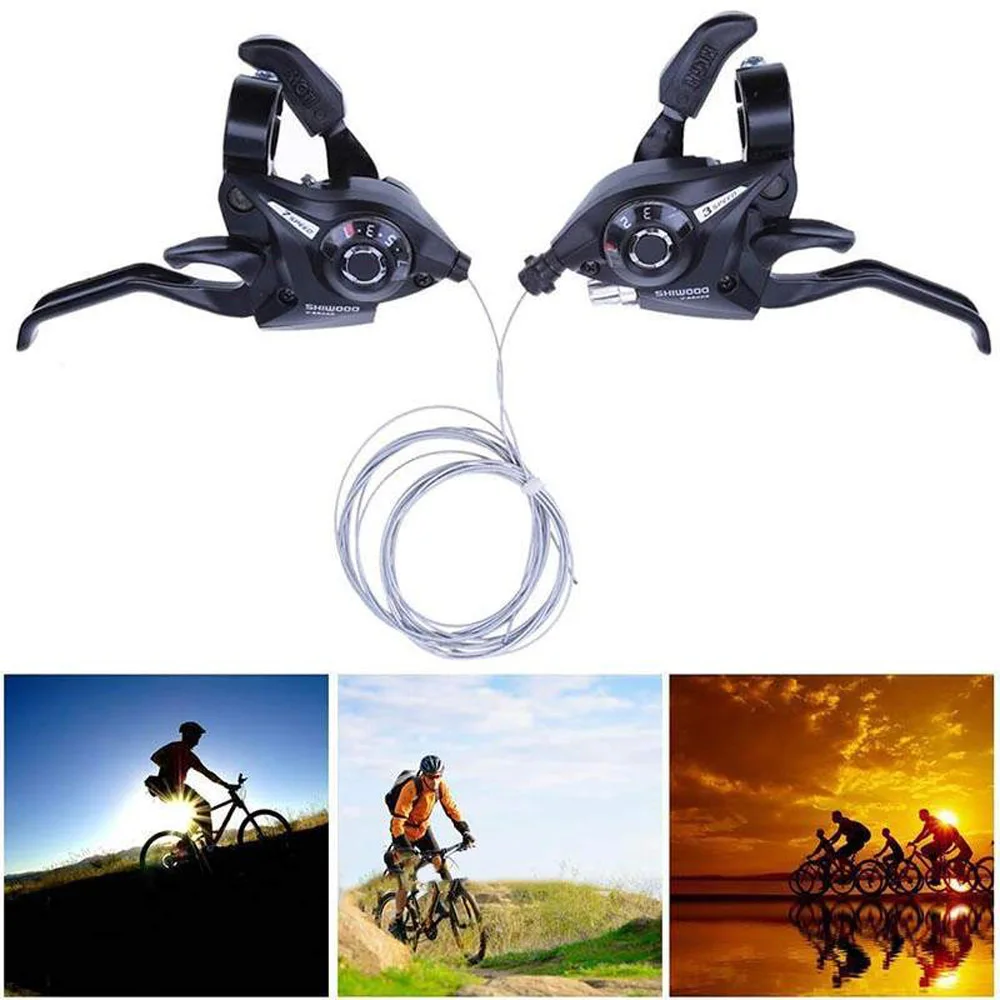 

2 Bike Gear Shifters Set MTB Bicycle Gear Shifter brake Lever Transmission 3x7 21 Speed Mountain Bike Variable Speed