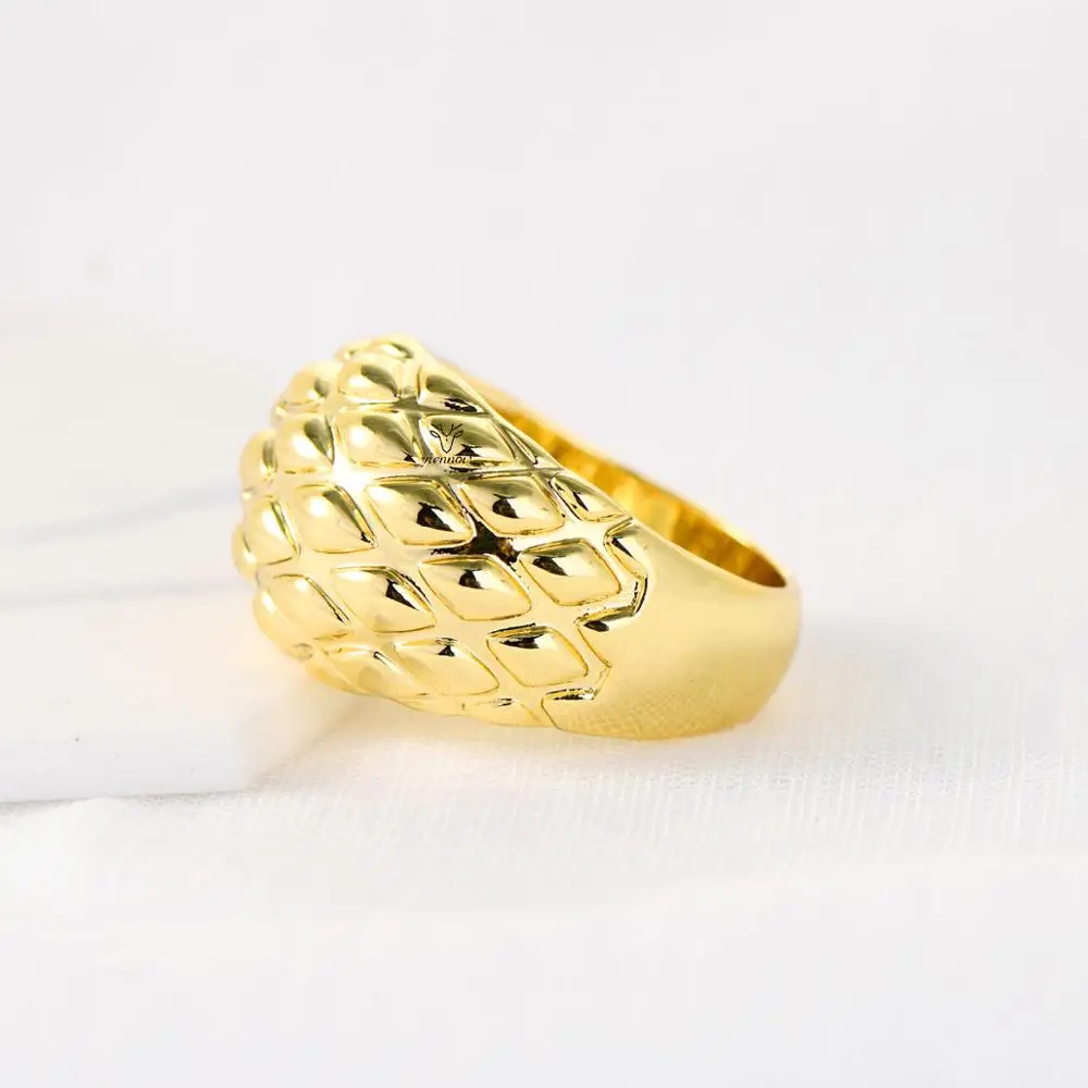От Viennois покрытие из Для женщин кольца Античная оболочки Charm Позолоченные Размеры