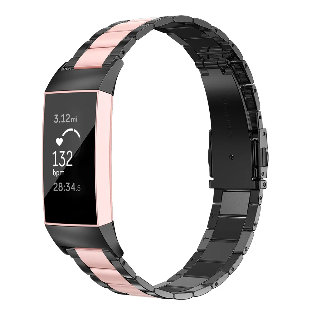 Металлический ремешок для Fitbit Charge 3 сменный смарт часов прочная металлическая