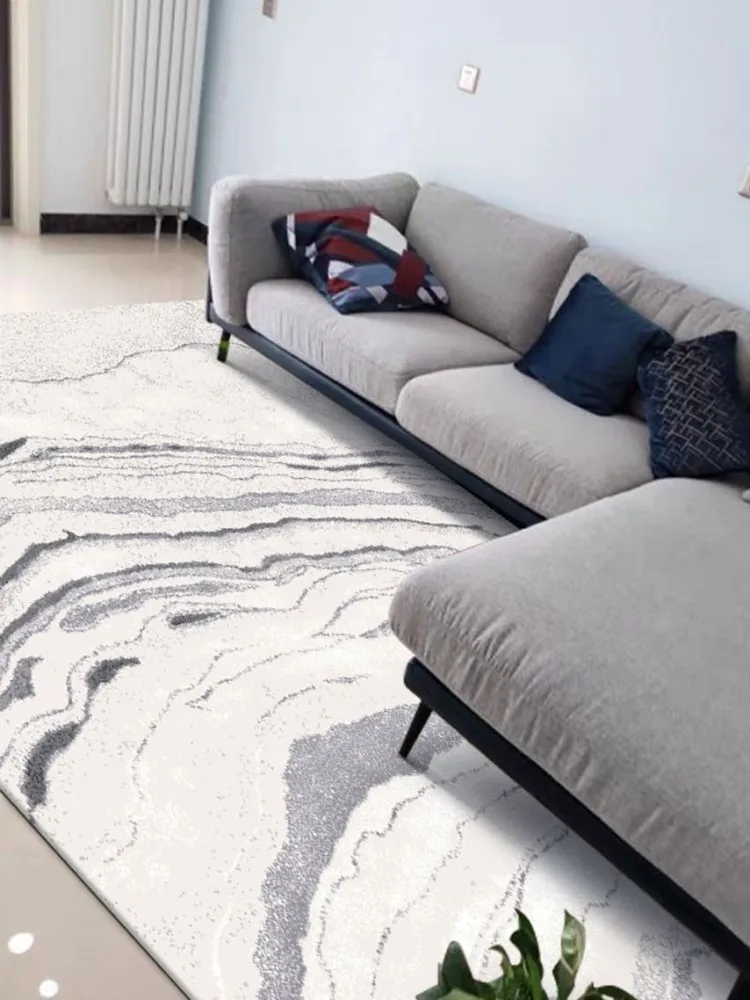 Круглый ковер для гостиной в стиле пост модерн большого размера скандинавском